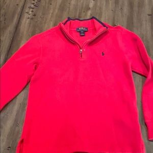 Polo quarter zip boys pullover, size M